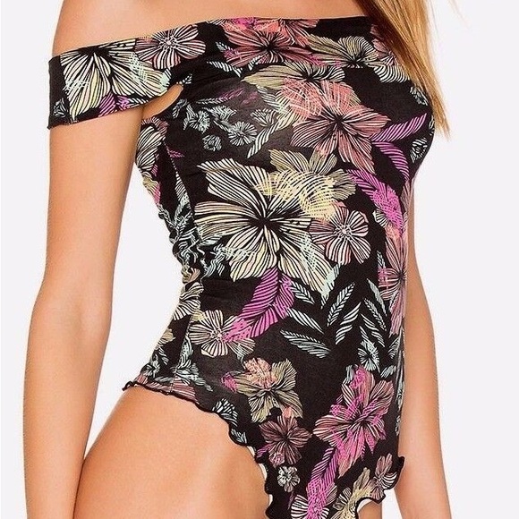 Free People 80s Tropical Bodysuit - Picture 2 of 3